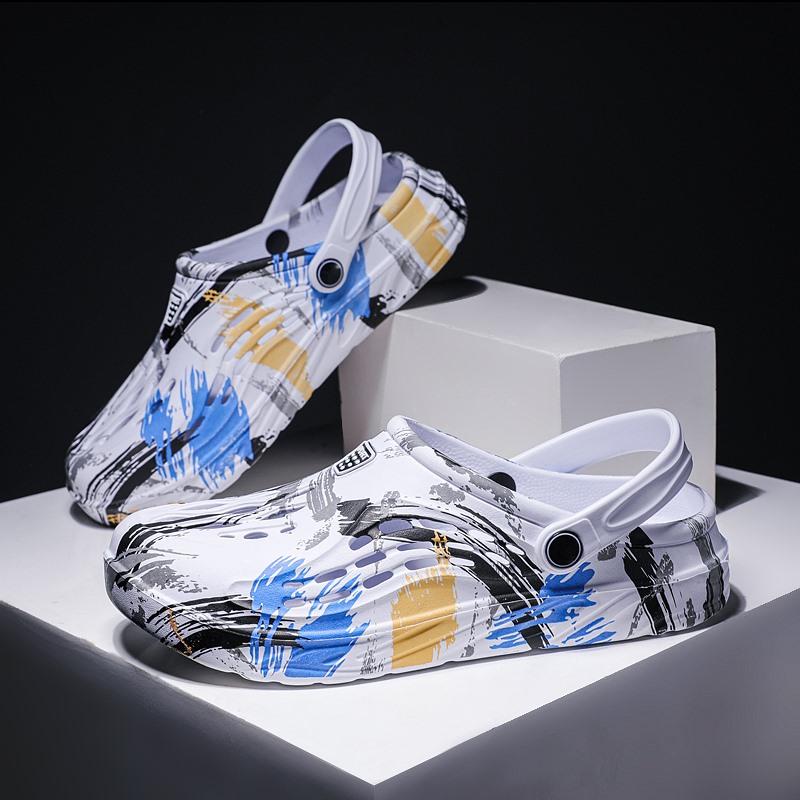 Men'S Shoes Crocs - Men's Clogs Graffiti Sandals Summer Garden