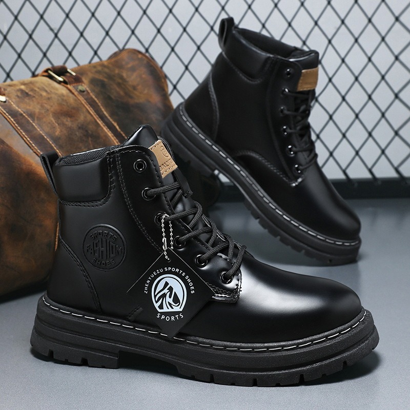 Men'S Shoes No Laces - High Quality Men's Leather Boots with