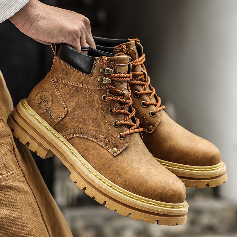 Men'S Shoes No Laces - Fashion Men Boots Spring Comfortable Platform