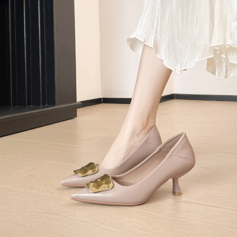 Dress Shoe Pointed - New Fashion Women Leather Pumps Pointed