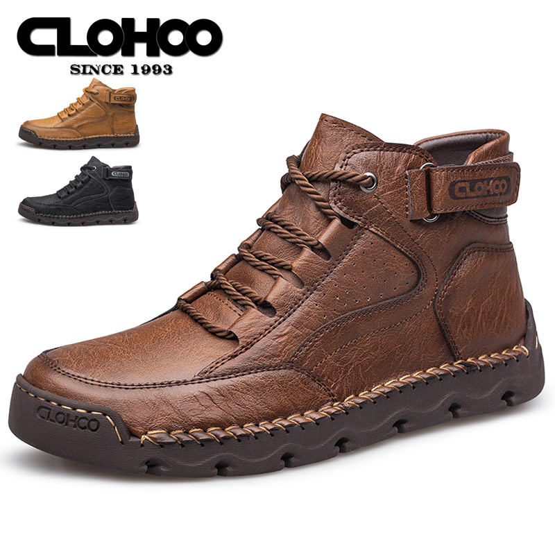 Winter Boot Insulated - CLOHOO Hand-Sewn Men's Shoes Casual Sport