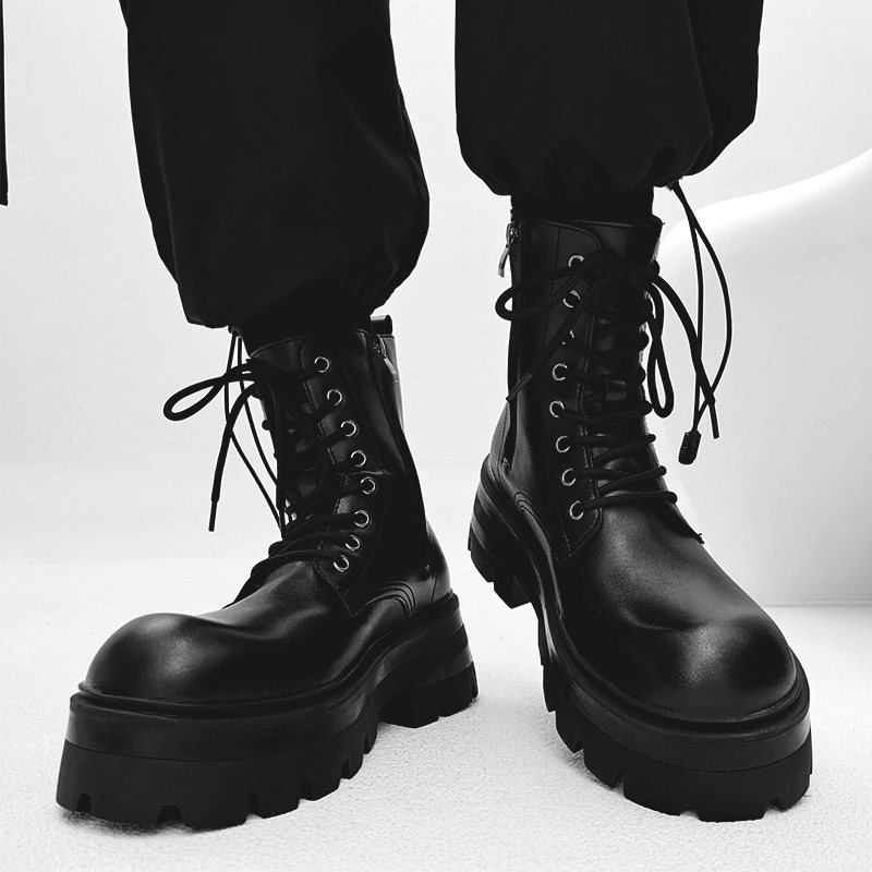 Men'S Shoes No Laces - England style men's casual punk stage
