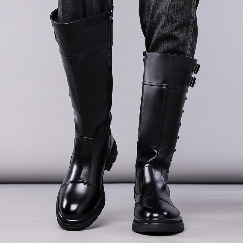 men casual punk stage high mot - Men'S Shoes No Laces 评论和价格