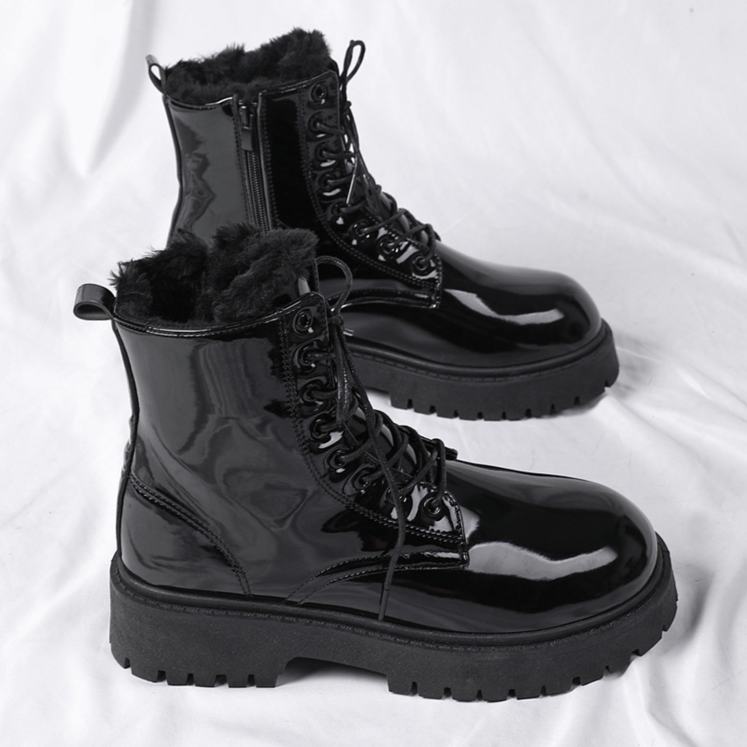 Men's warm plush high-top boot - Winter Boot Insulated 评论和价格