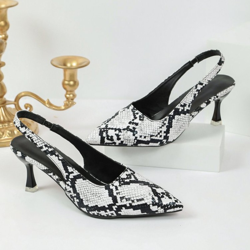 Slingback Snake Skin Pumps Sti - Dress Shoe Pointed 评论和价格