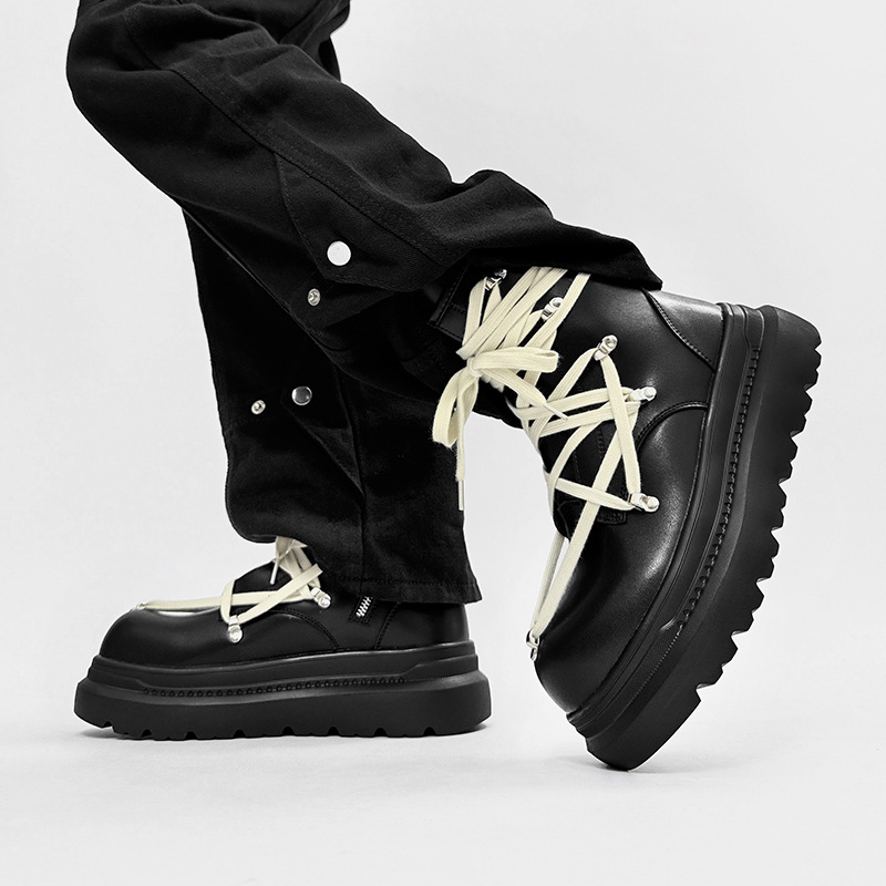 British style men casual punk  - Men'S Shoes No Laces 评论和价格