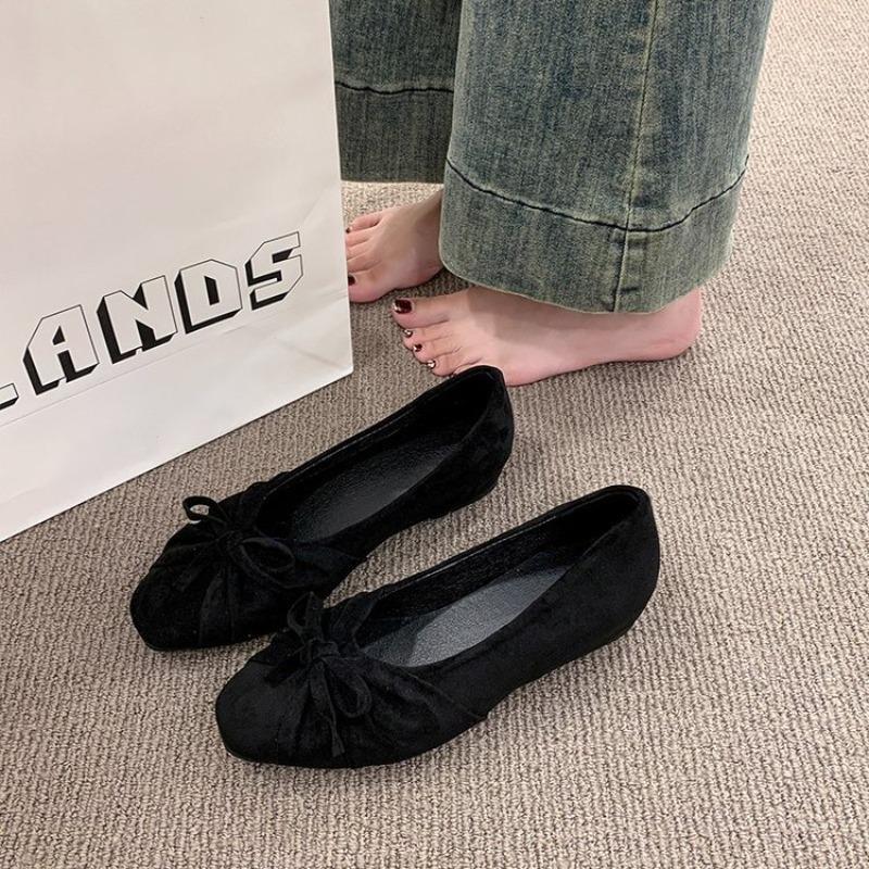 Women Square Toe Suede Ballet  - Dress Shoe Pointed 评论和价格