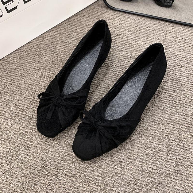 Women Square Toe Suede Ballet  - Dress Shoe Pointed 评论和价格