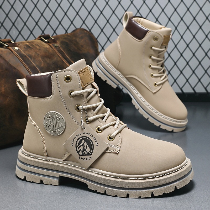 High Quality Men's Leather Boo - Men'S Shoes No Laces 评论和价格