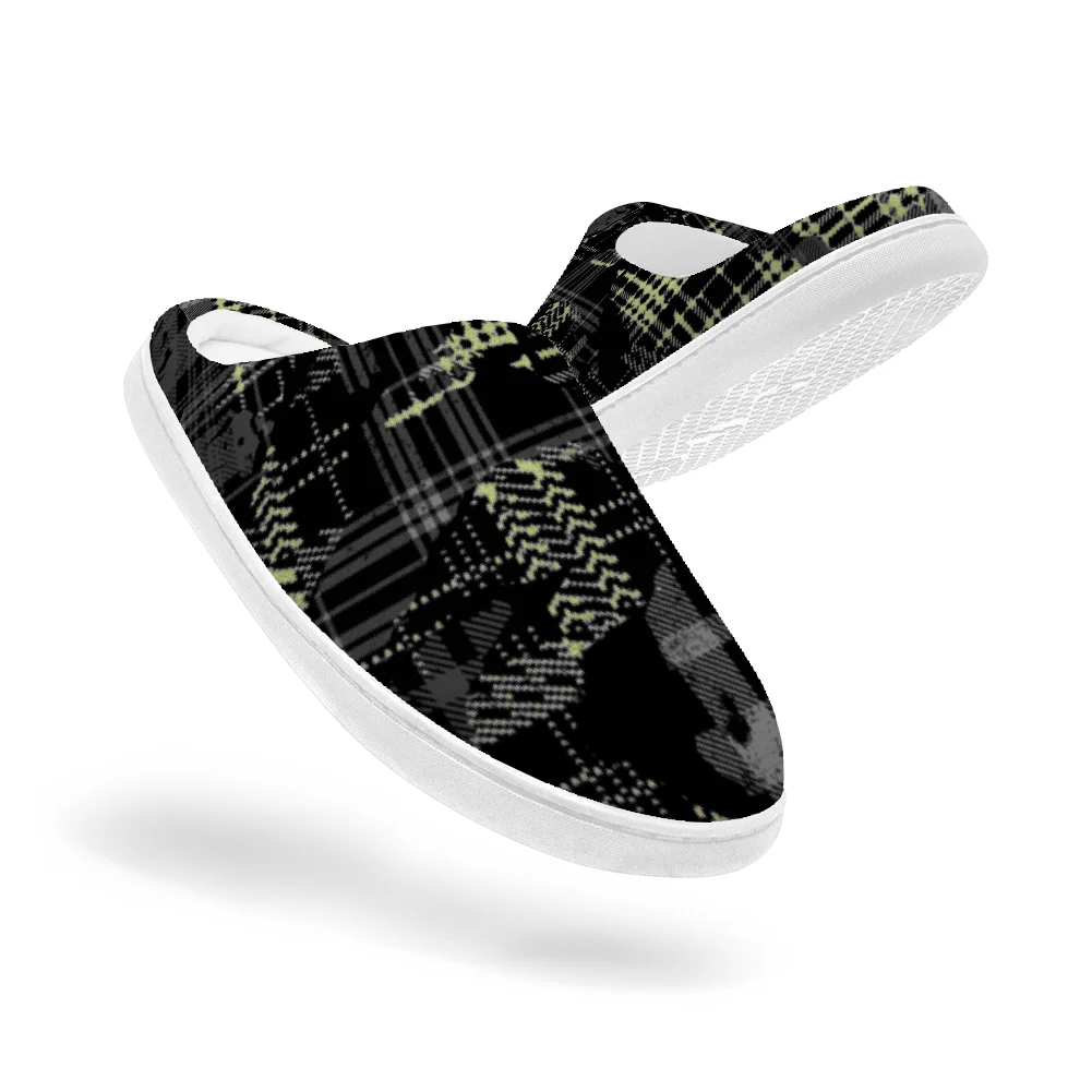 denim plaid Keep Smiling Home  - Men Shoes High 评论和价格