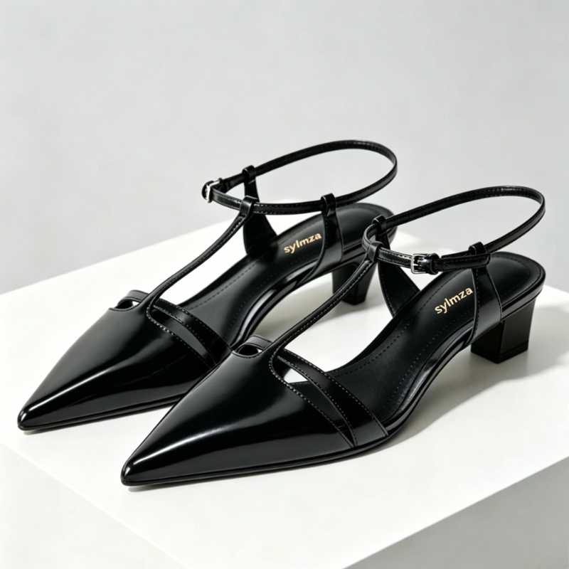 Patent Leather Kitten Heel Wom - Dress Shoe Pointed 评论和价格