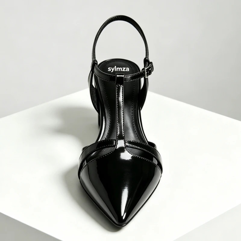 Patent Leather Kitten Heel Wom - Dress Shoe Pointed 评论和价格