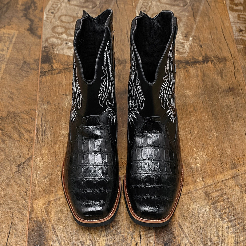 Men's Croc-Embossed Western Co - Men'S Shoes Crocs 评论和价格