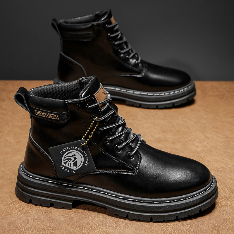 Autumn and Winter Retro Short  - Men'S Shoes Increase Height 评论和价格